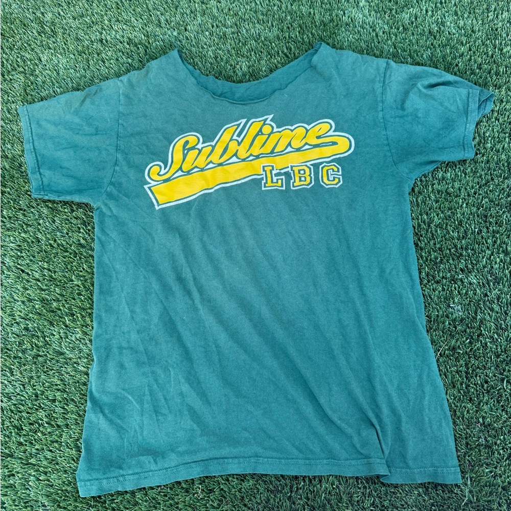 Green vintage Sublime LBC band tee